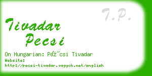 tivadar pecsi business card